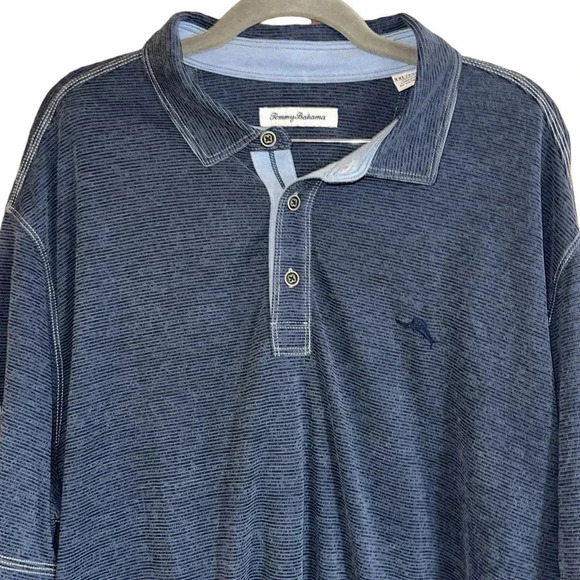 Tommy Bahama Blue Short Sleeve Polo Shirt Size XXL - Picture 2 of 7